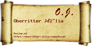 Oberritter Júlia névjegykártya