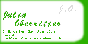 julia oberritter business card